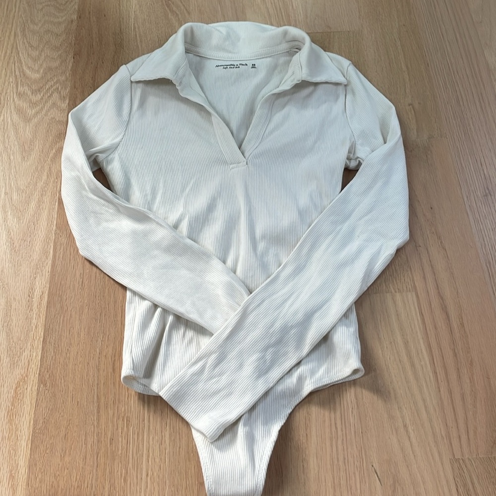 Abercrombie Collared long sleeve bodysuit